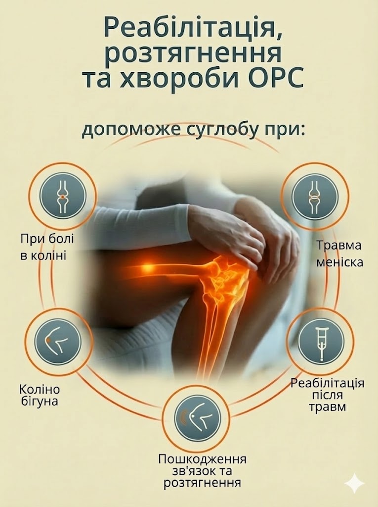 Фіксатор колінного суглоба — ортез для підтримки коліна, зменшення болю та стабілізації під час руху